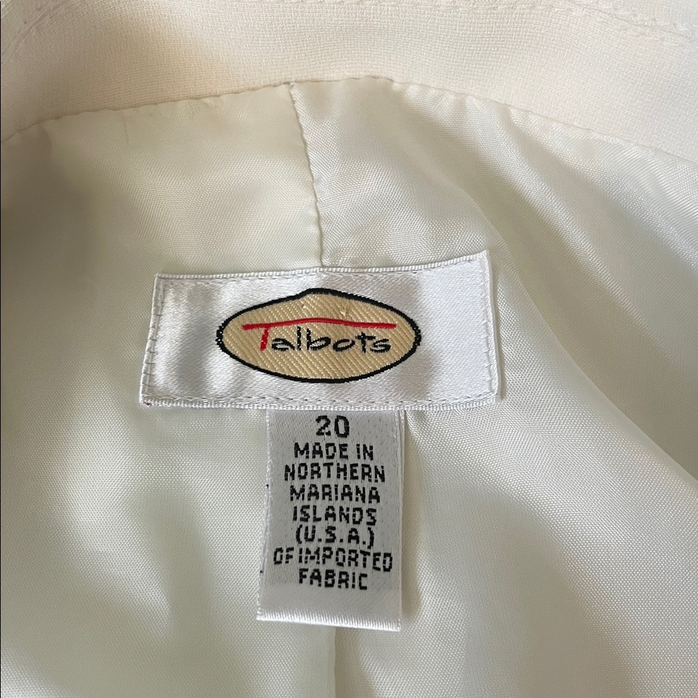 Talbots Ivory Single-Button Tailored Blazer - Picture 4 of 5